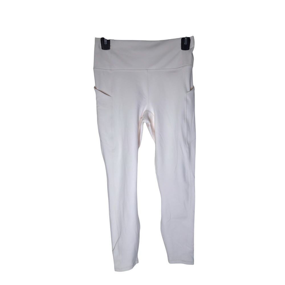 Fabletics PureLuxe High Waisted Pocket Leggings White Activewear Yoga Pants, S